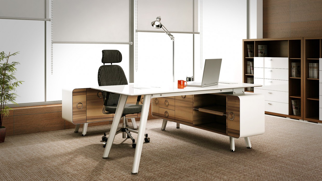 Офисный стол в 3d max vray 2.5 изображение