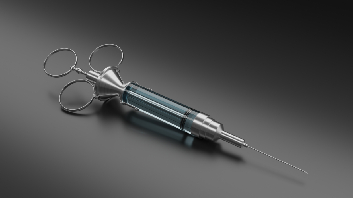 syringe in Blender cycles render image