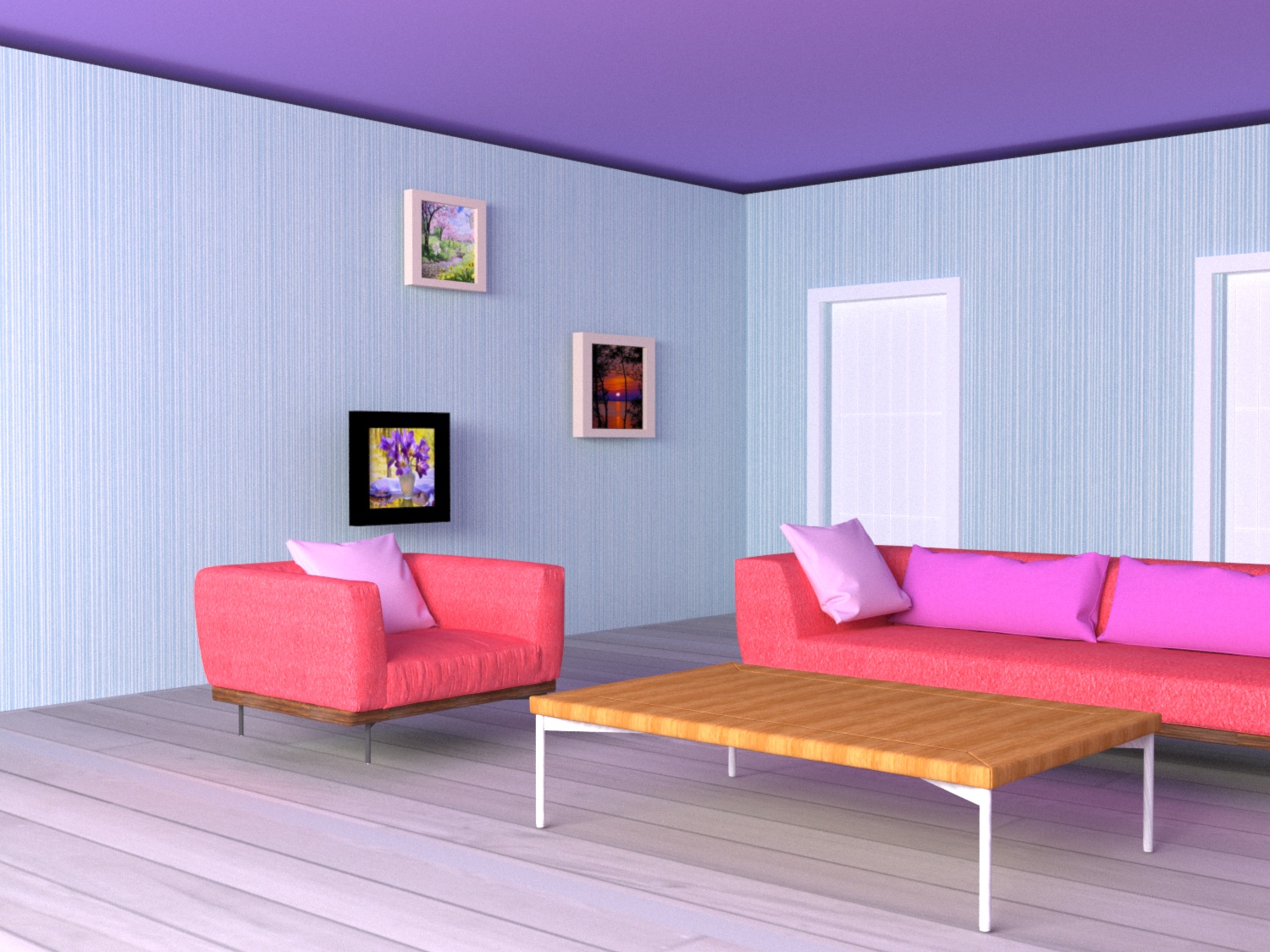 imagen de sala de estar en 3d max vray 3.0