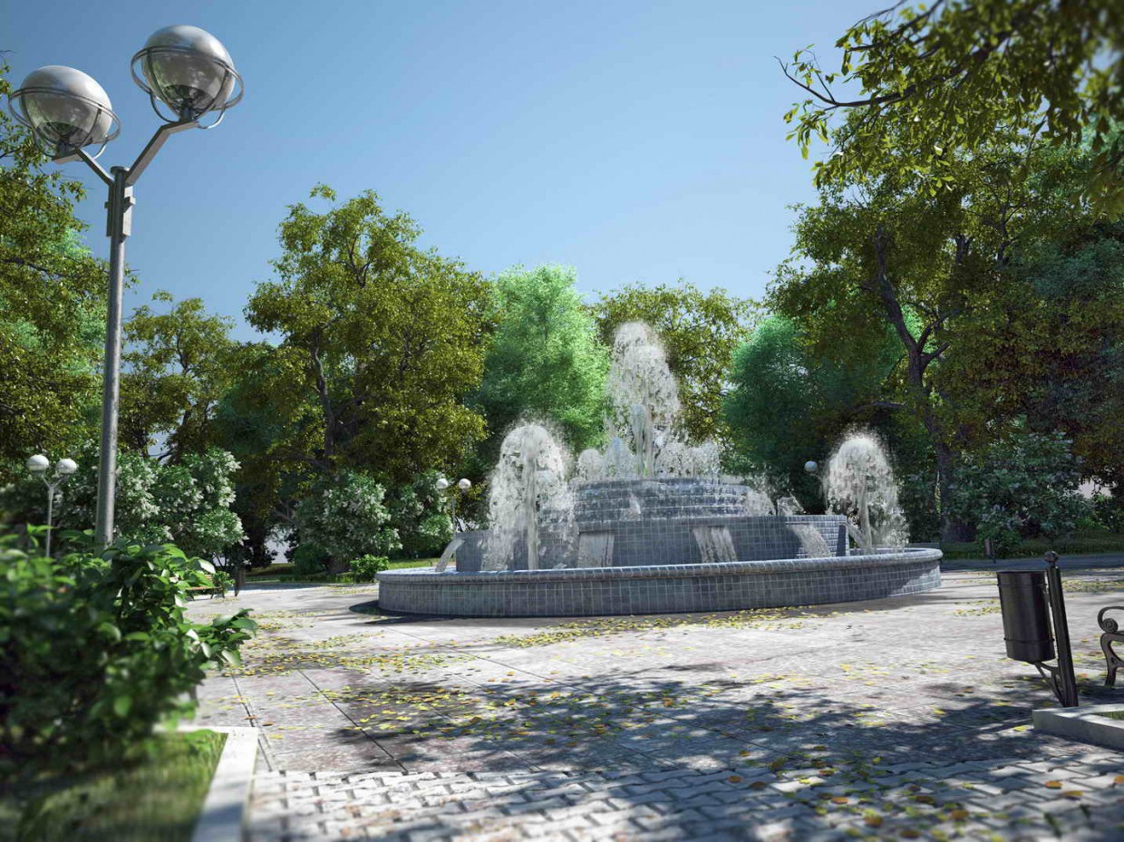 beautification of a square in 3d max vray image