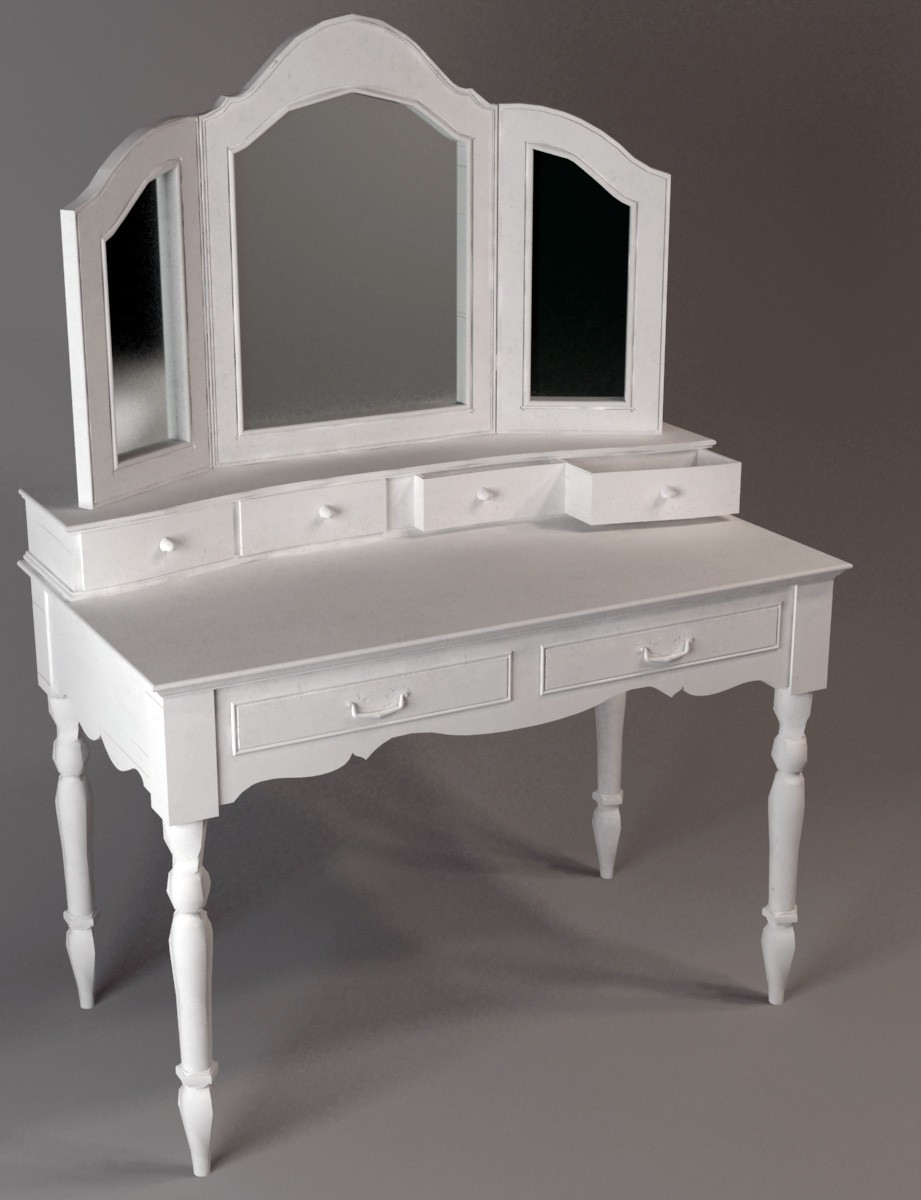 dressing table in 3d max vray image