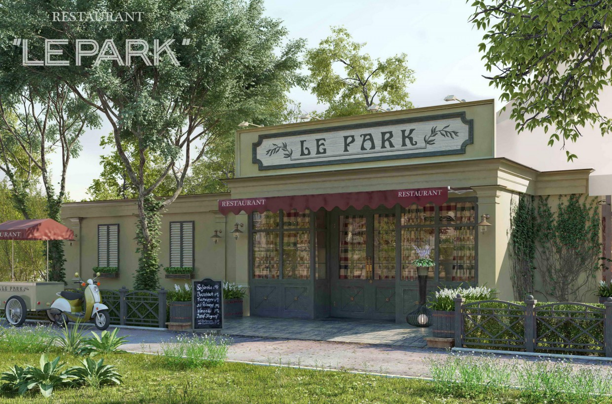 le park in 3d max vray image