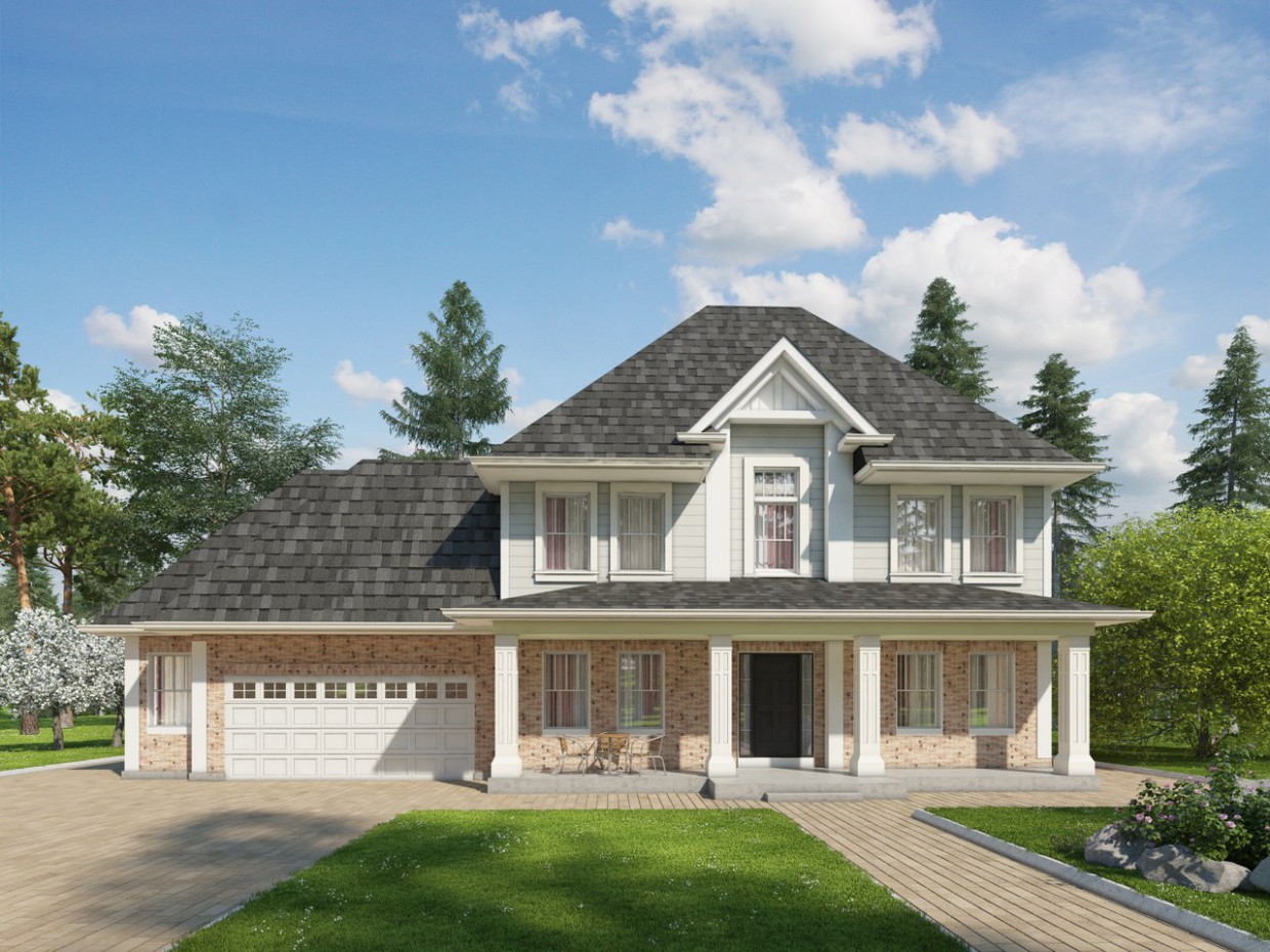 House in the United States dans 3d max vray image