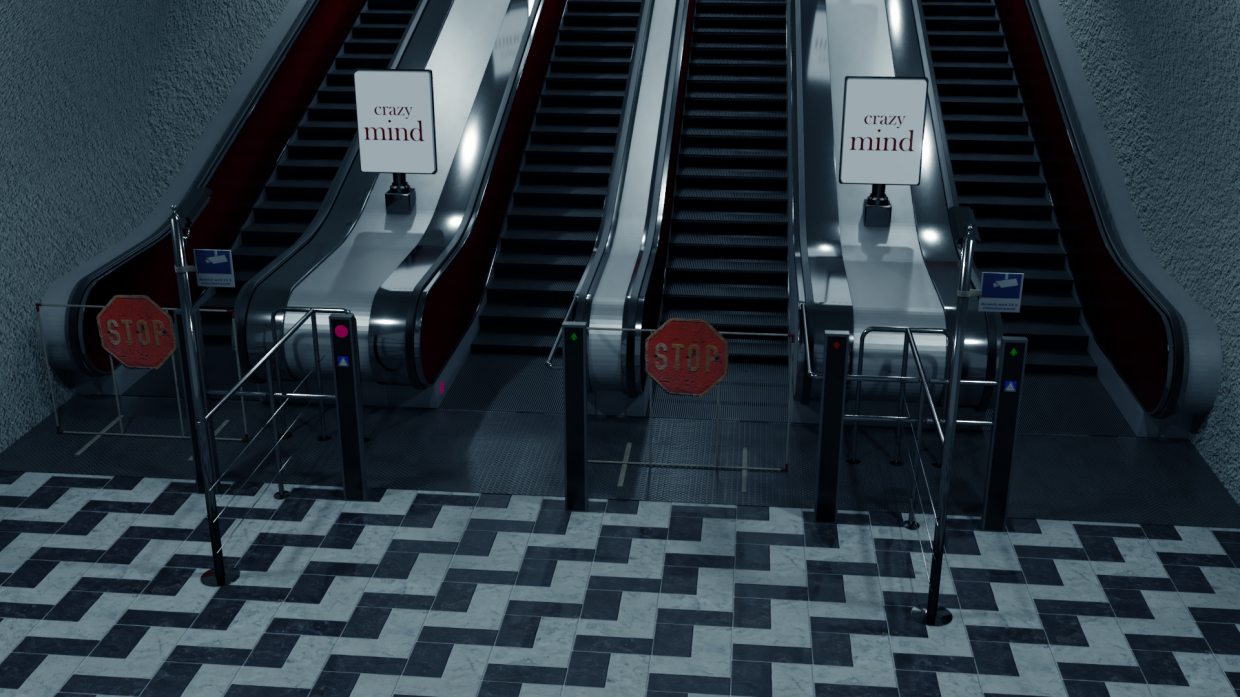 Metro в Blender cycles render изображение