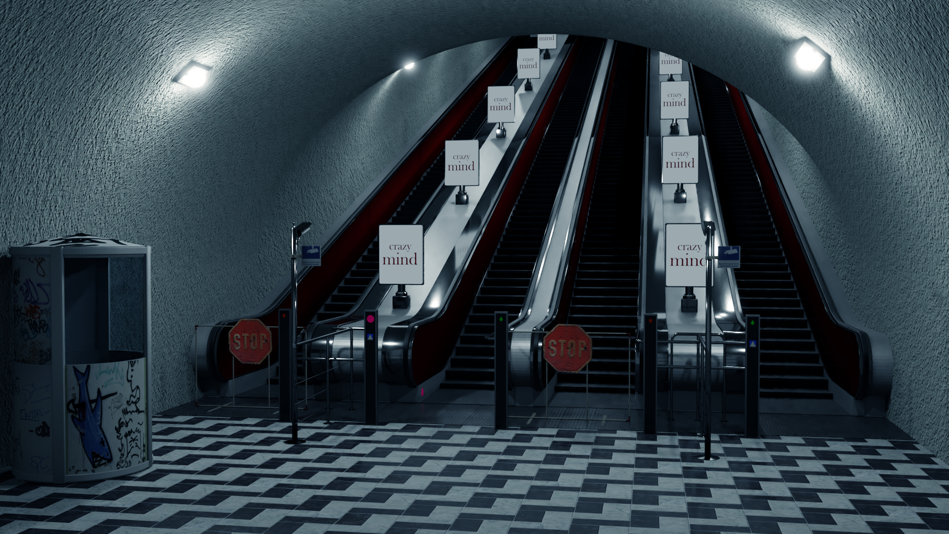 Metro в Blender cycles render изображение