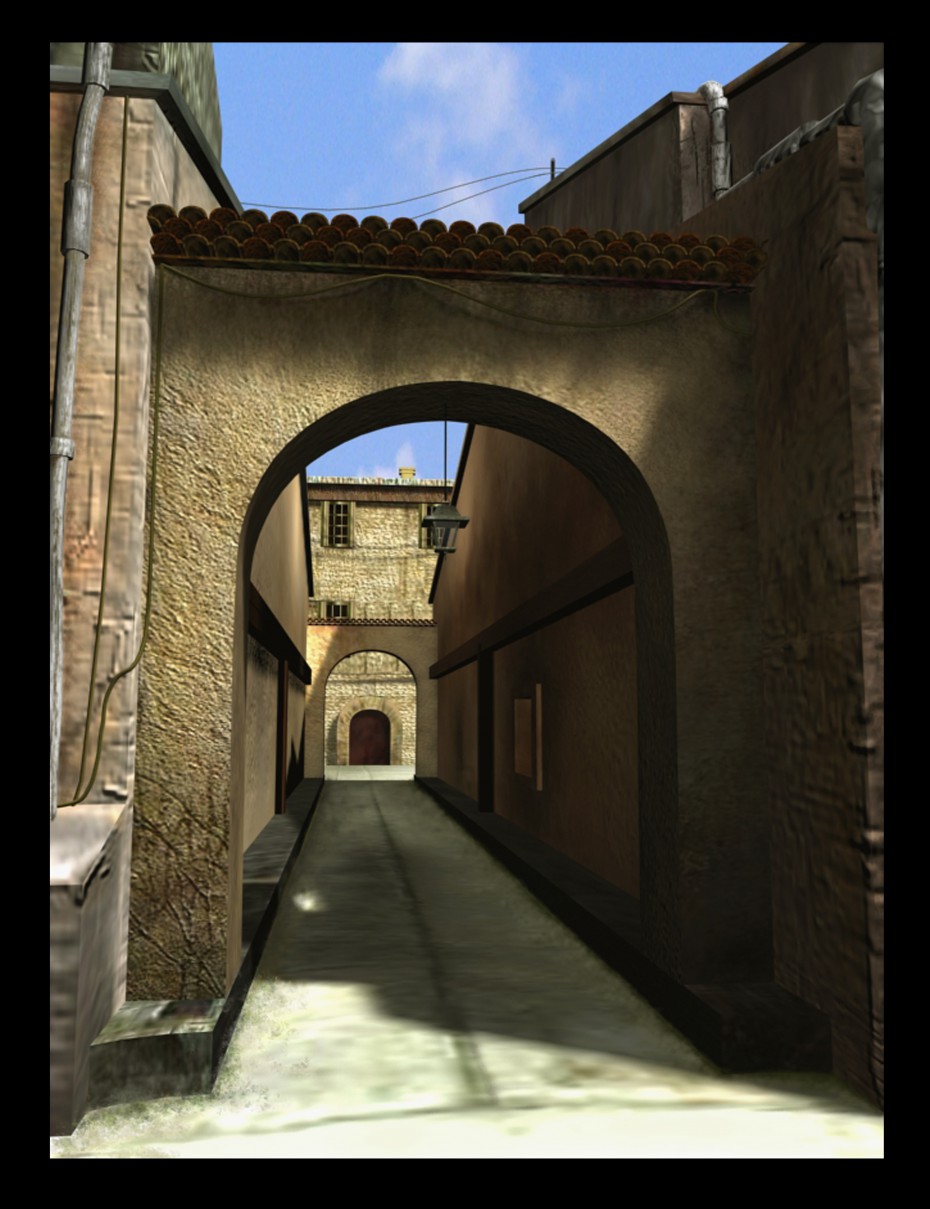 a lane in 3d max mental ray image