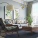 Visualization of the living room in bright colors. in 3d max corona render image