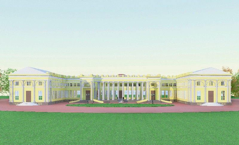 Alexander Palace "Tsarskoye Selo" in 3d max vray resim