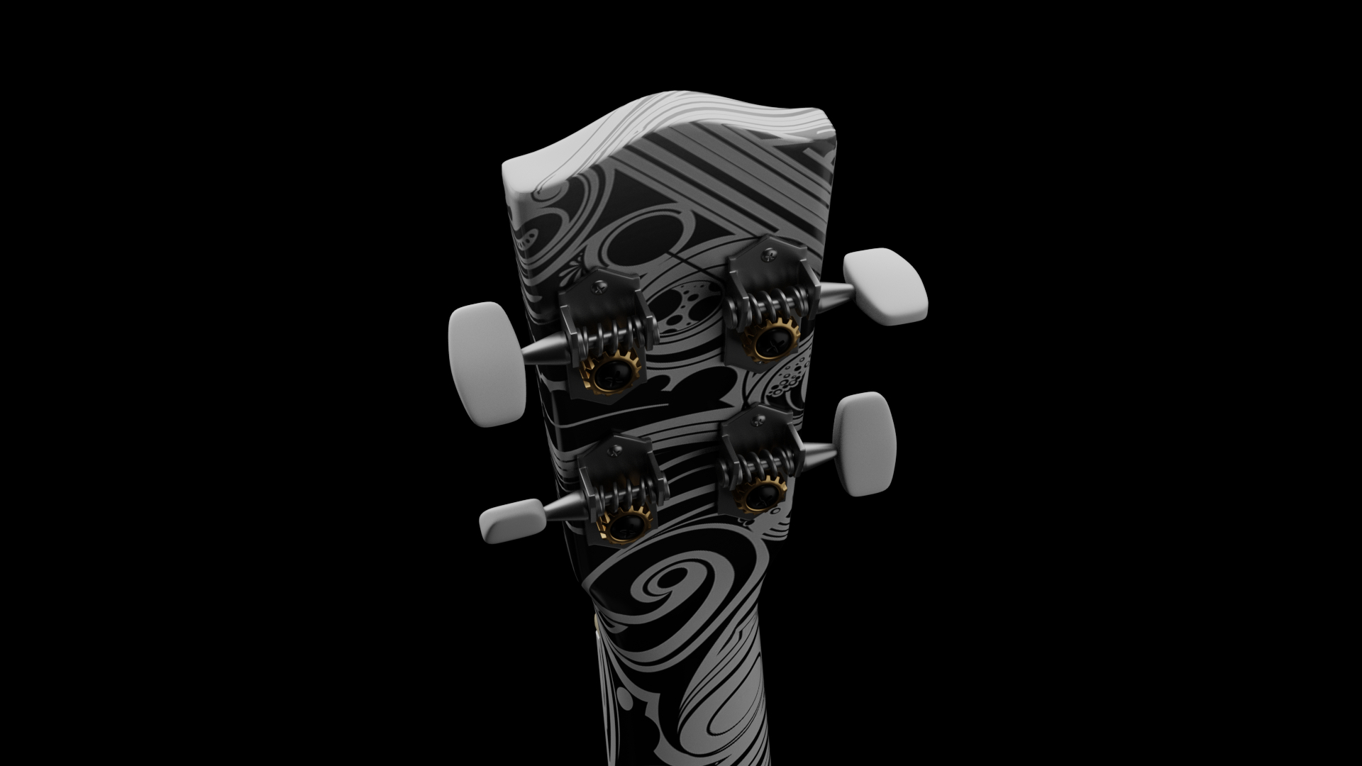 Гавайская гитара в Blender cycles render изображение