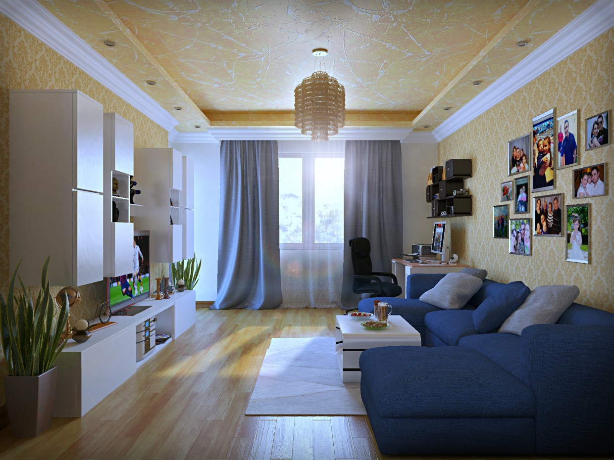 DESIGN OF LIVING ROOM in 3d max vray 2.5 image