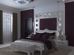Interno camera da letto in stile neoclassico