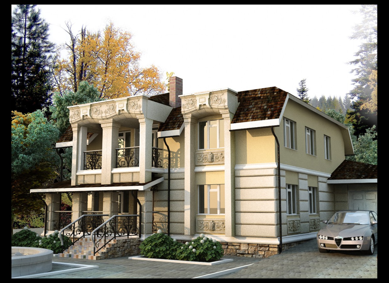 Жилой дом в Фэгурень в 3d max vray изображение