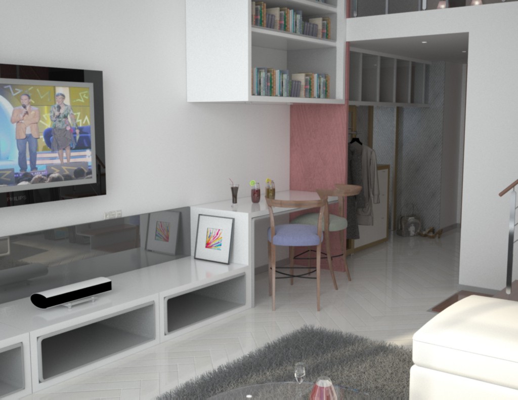small apartment) in 3d max vray image
