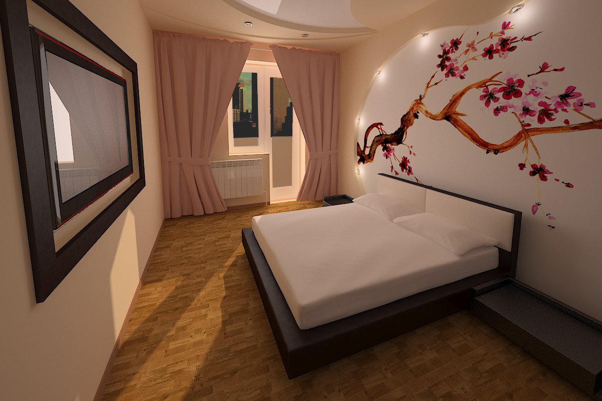 Bedroom в 3d max vray изображение