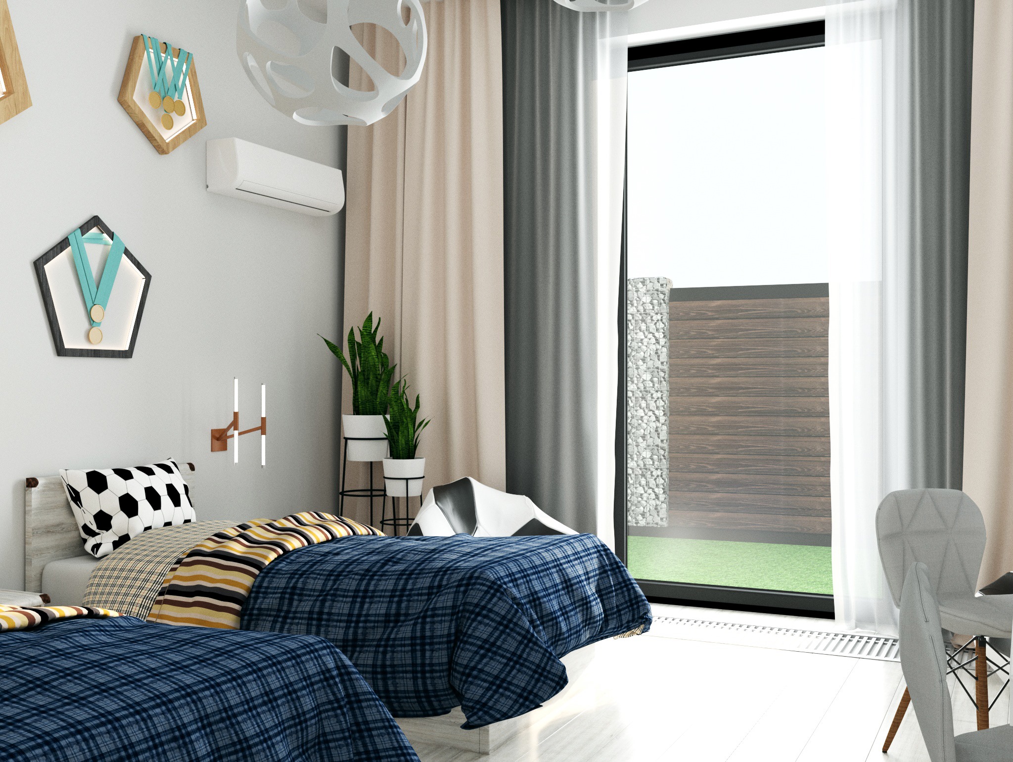 Room for boys in 3d max vray 3.0 image