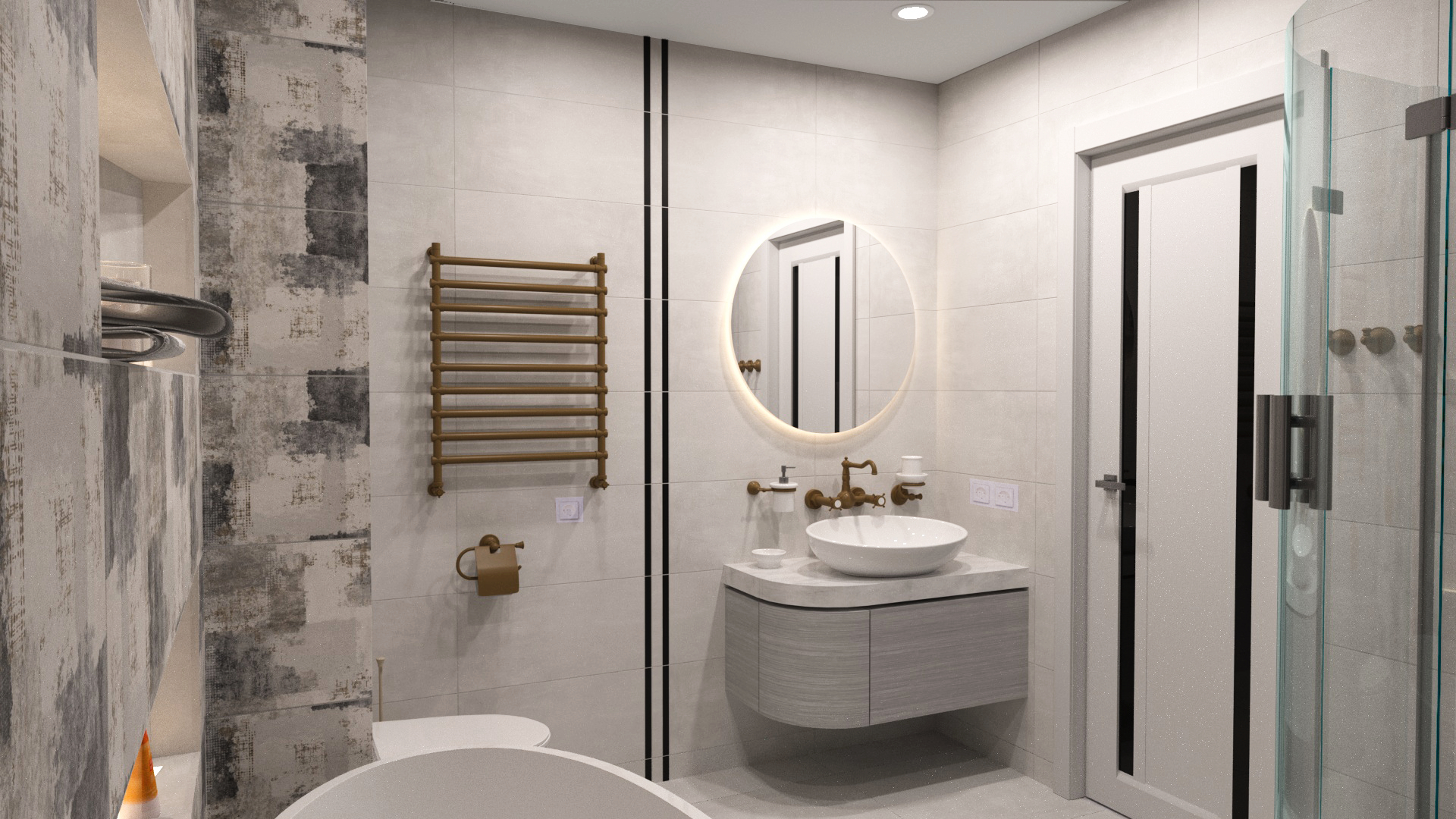 Bathroom "Blue Rime" in 3d max vray 3.0 image