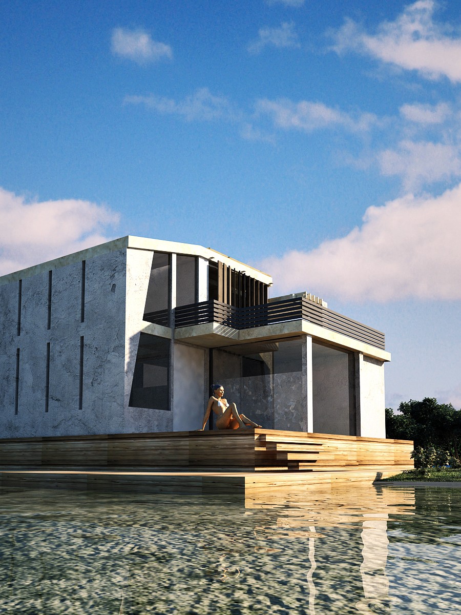 Dream home in 3d max vray image