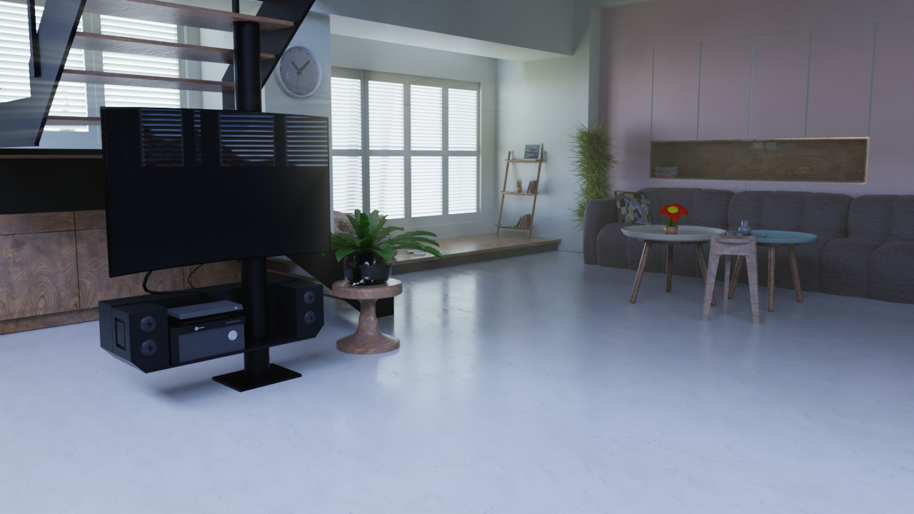 Living room 3 в Blender cycles render изображение