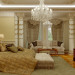 Baroque शैली बेडरूम 3d max vray में प्रस्तुत छवि
