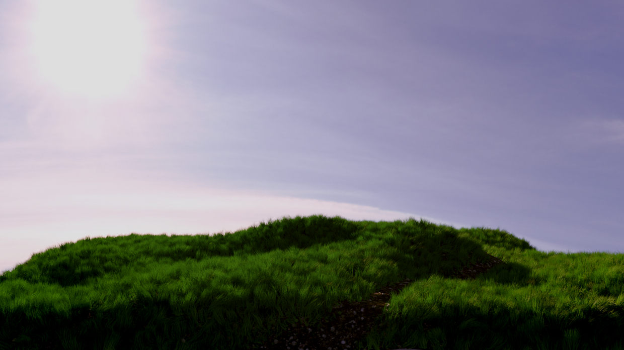 трава в Blender cycles render изображение