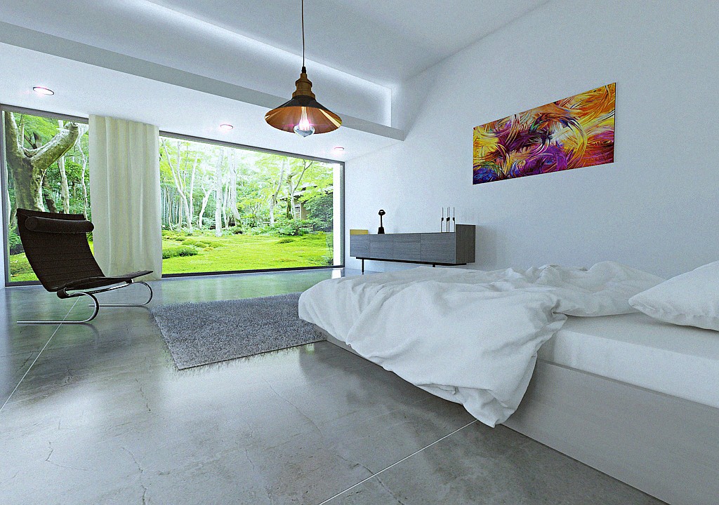 лесная комната в 3d max mental ray изображение