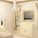 Klasik krem ve altın yatak odası in 3d max vray resim