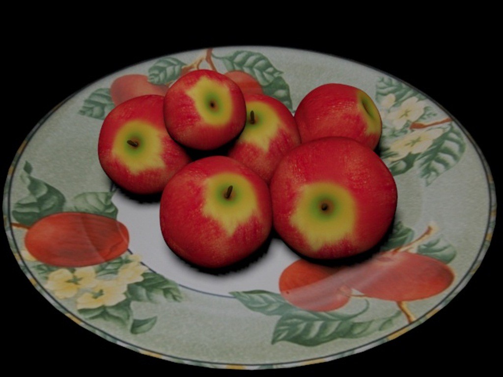 सेब 3d max vray में प्रस्तुत छवि