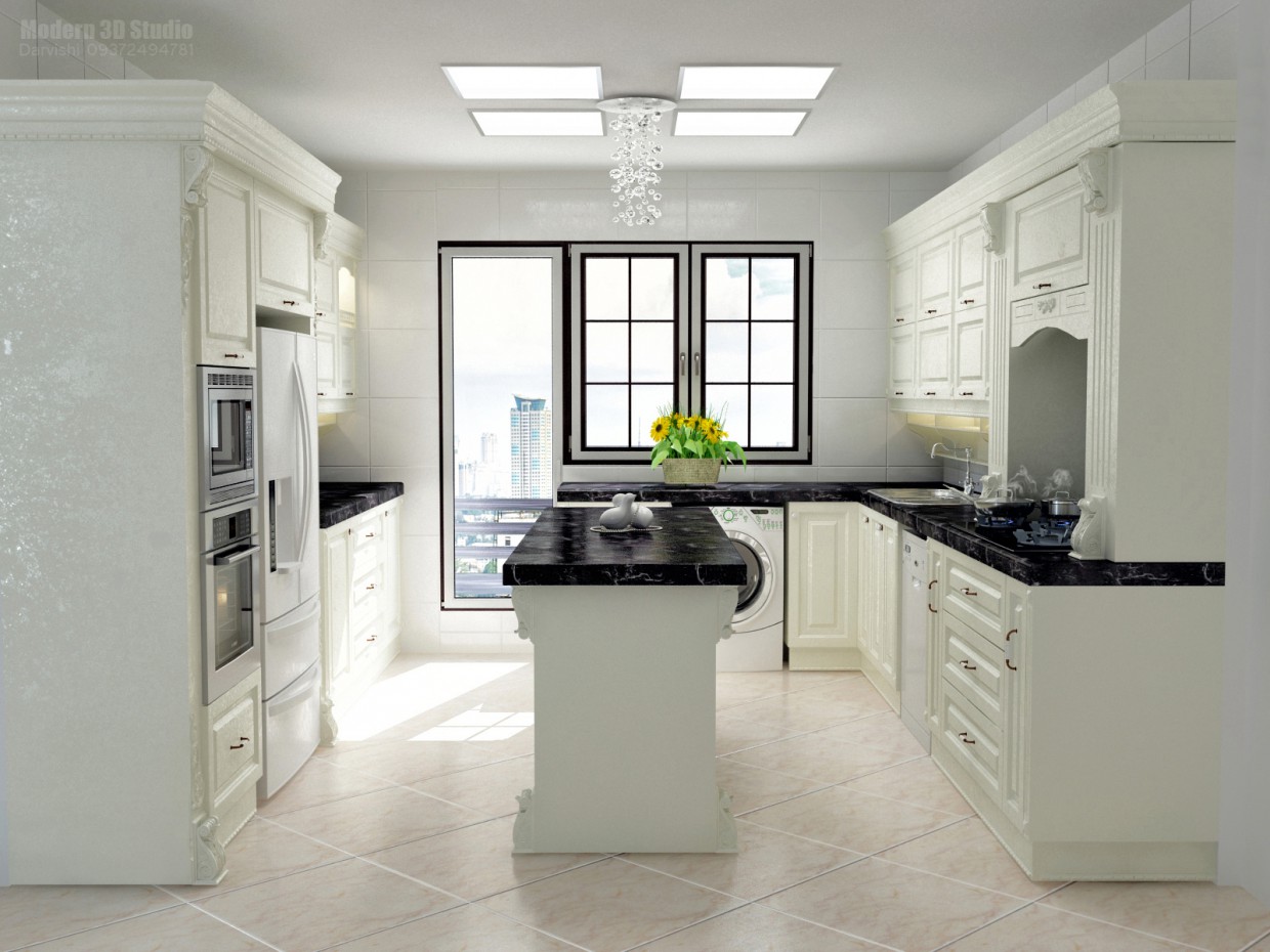 Kitchen SS in 3d max vray image