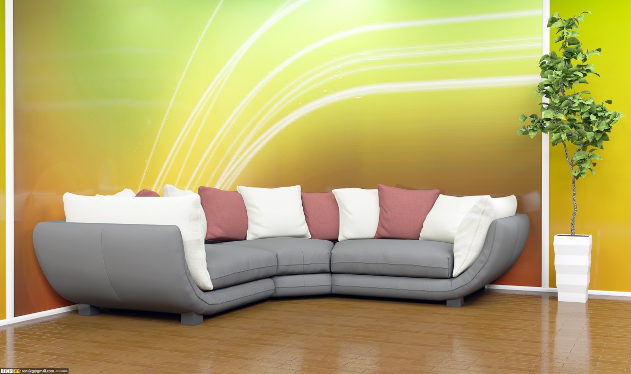 Canapé viz avec corona dans 3d max Other image