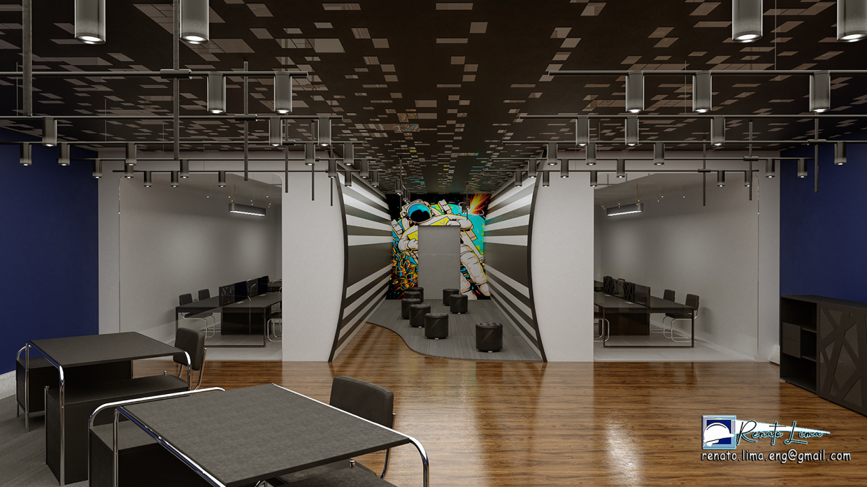कार्यालय 3d max corona render में प्रस्तुत छवि