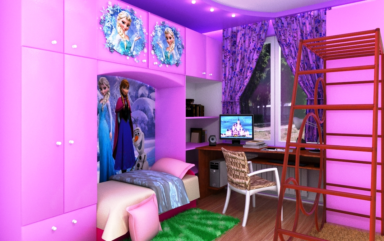 Детская комната в SketchUp vray 3.0 изображение