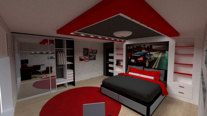 A bedroom for the boy. in SketchUp vray 2.0 image