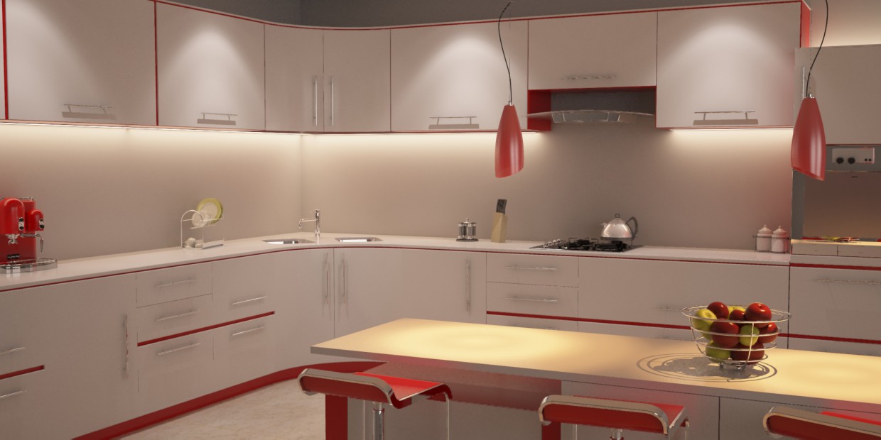 Kitchen2 в 3d max vray изображение