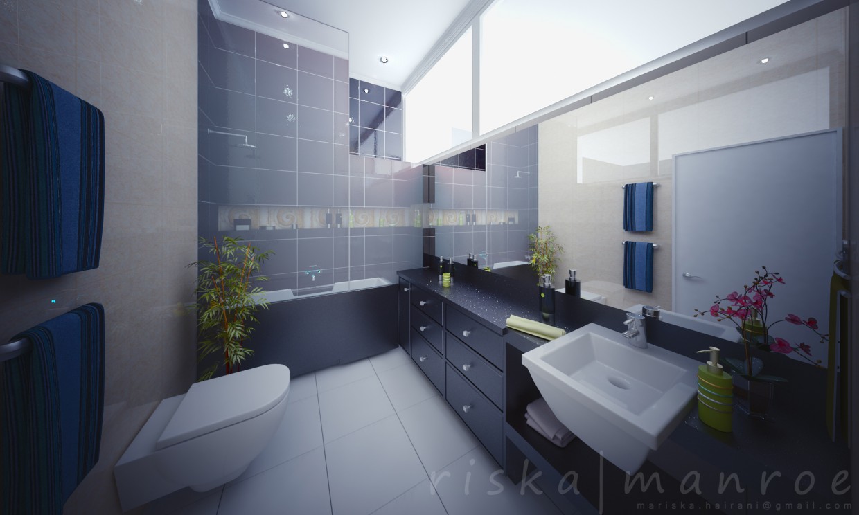 Bathroom в 3d max vray изображение