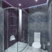 बैंगनी बाथरूम में मचान 3d max vray 2.0 में प्रस्तुत छवि
