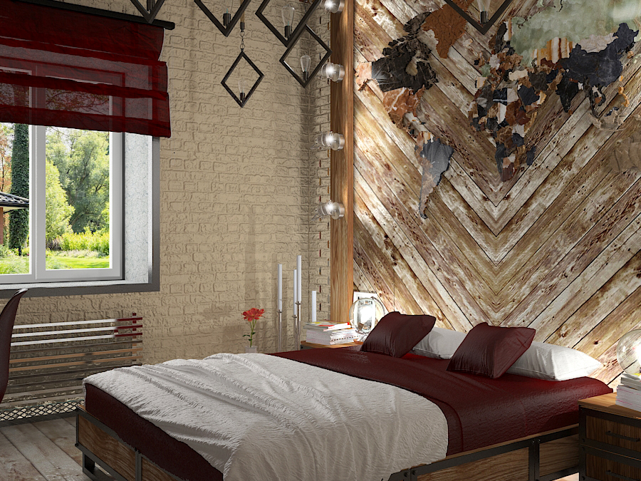 imagen de Dormitorio en 3d max vray 3.0