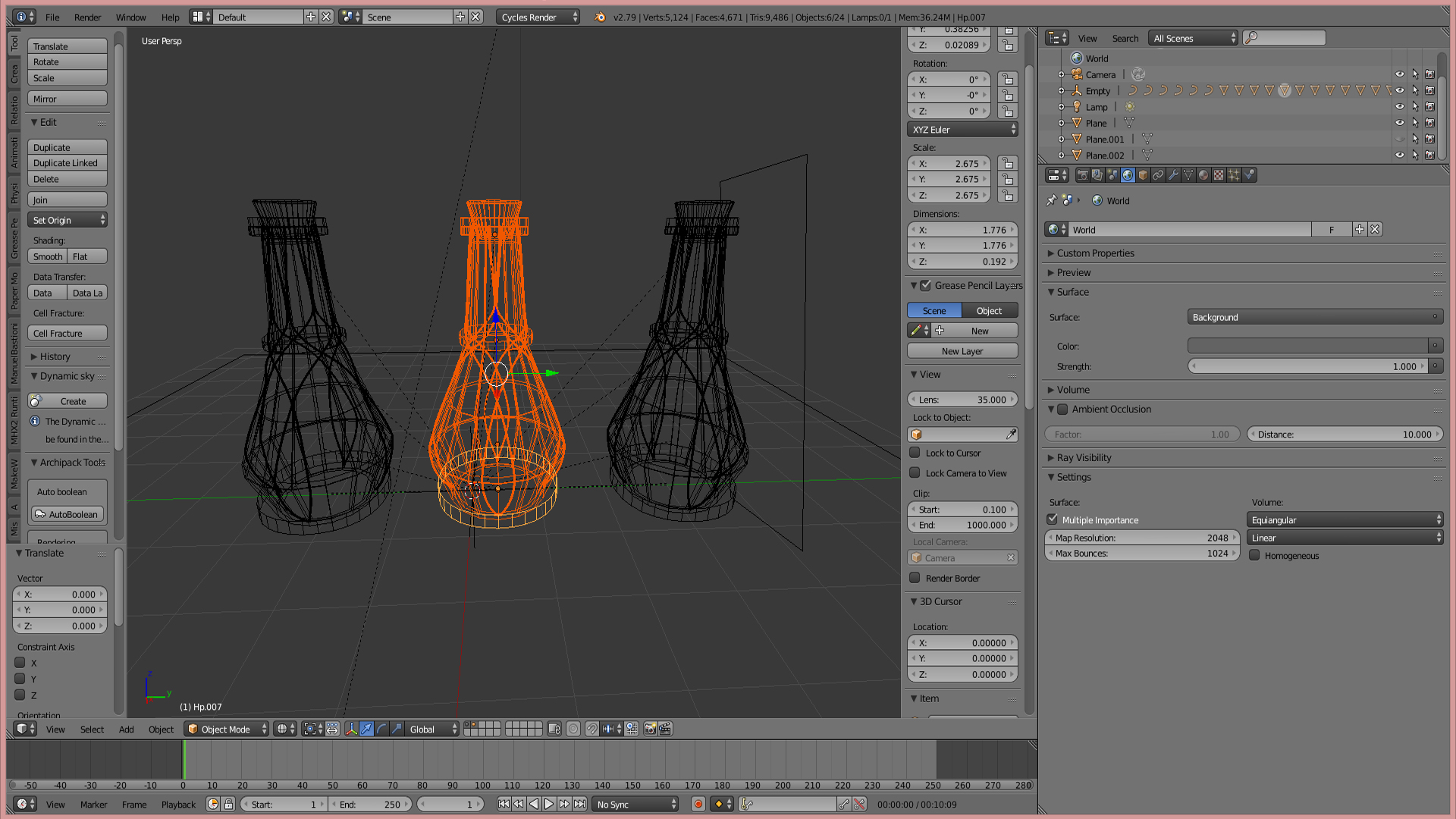 3D Poison Bottle - игровой актив в Blender cycles render изображение