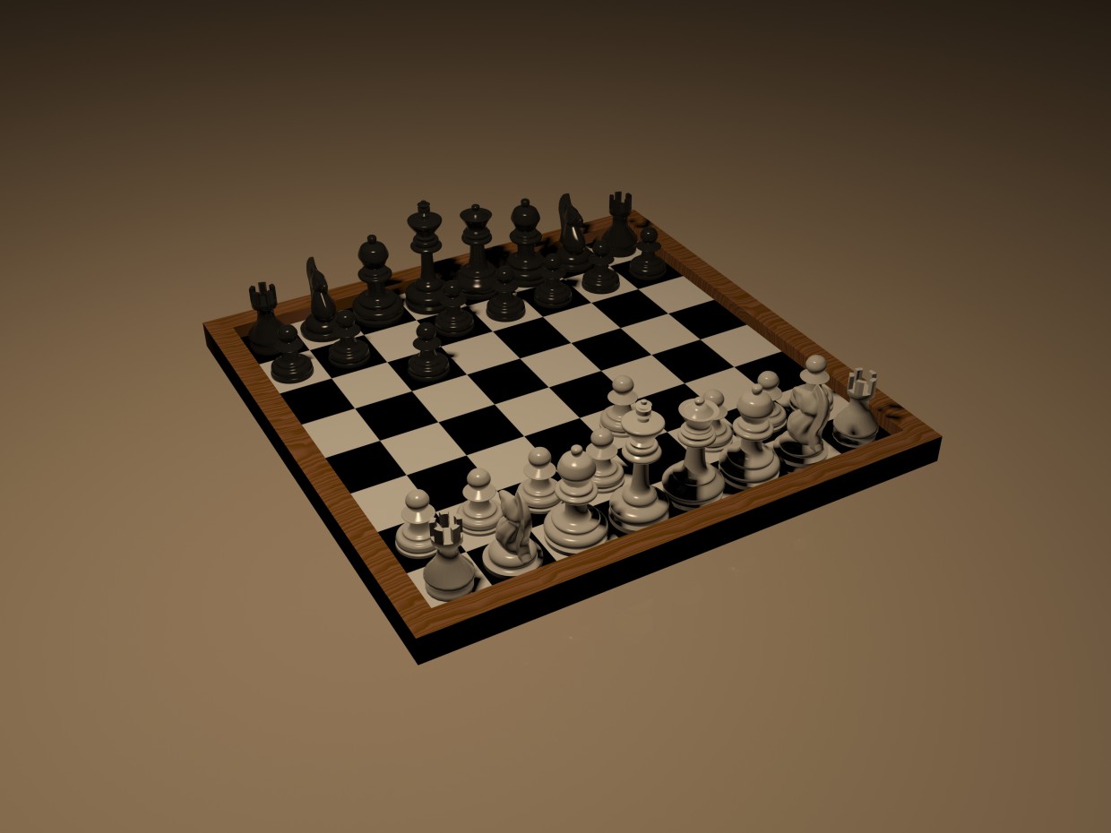 Schach in 3d max mental ray Bild