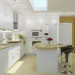 Big kitchen 3D visualization in 3d max vray image