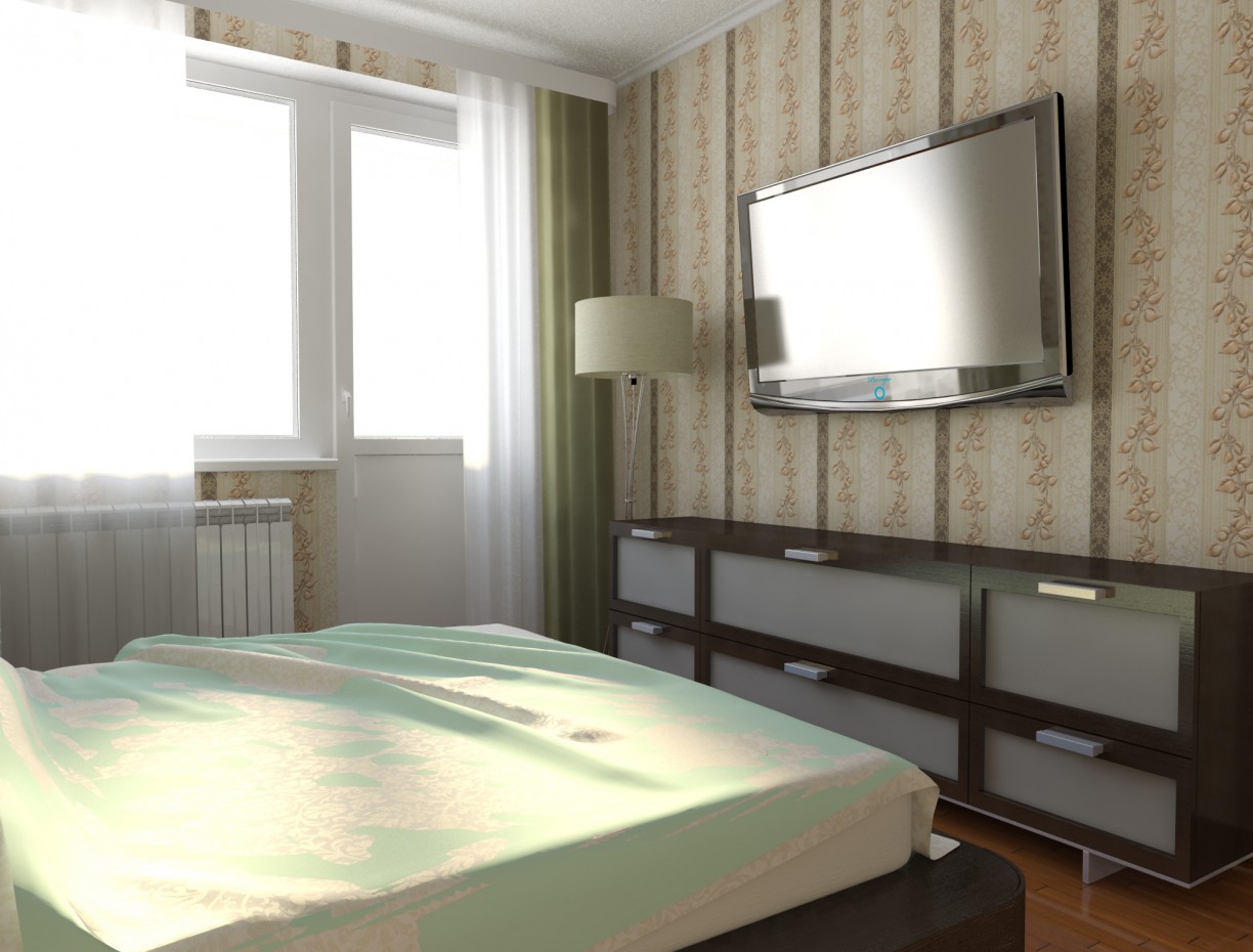 imagen de Dormitorio en un edificio nuevo en 3d max vray