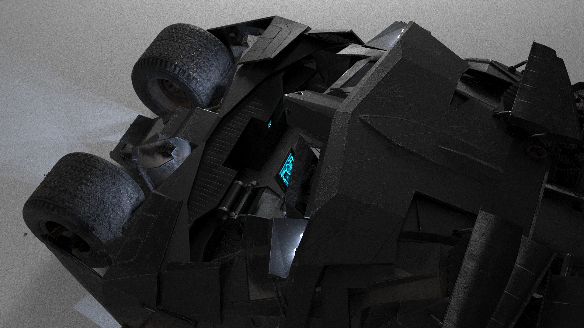 Batmobile Black Knight in 3d max corona render image