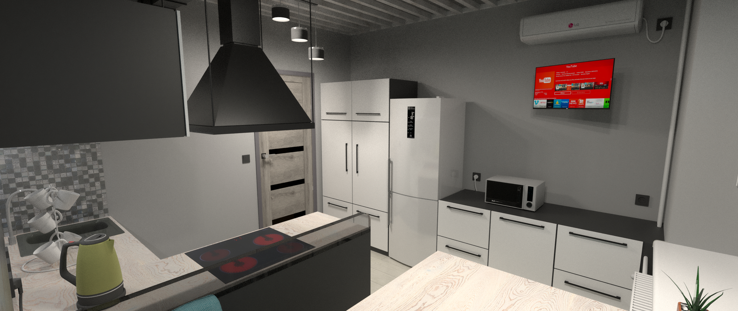 Кухня в Blender cycles render изображение