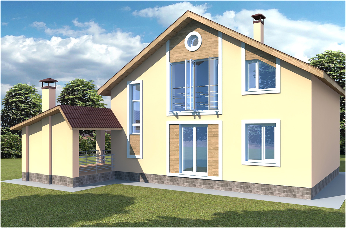 Проект дома в Чернигове в 3d max vray 1.5 изображение