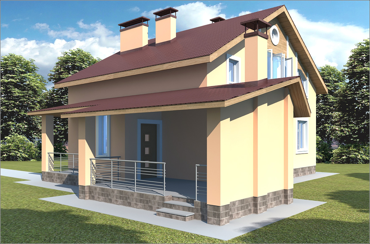 Progetto di casa a Chernigov in 3d max vray 1.5 immagine