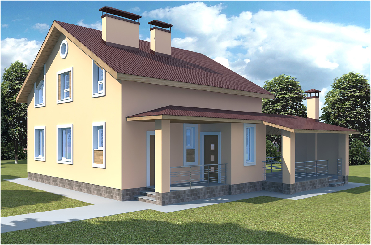Проект будинку в Чернігові в 3d max vray 1.5 зображення