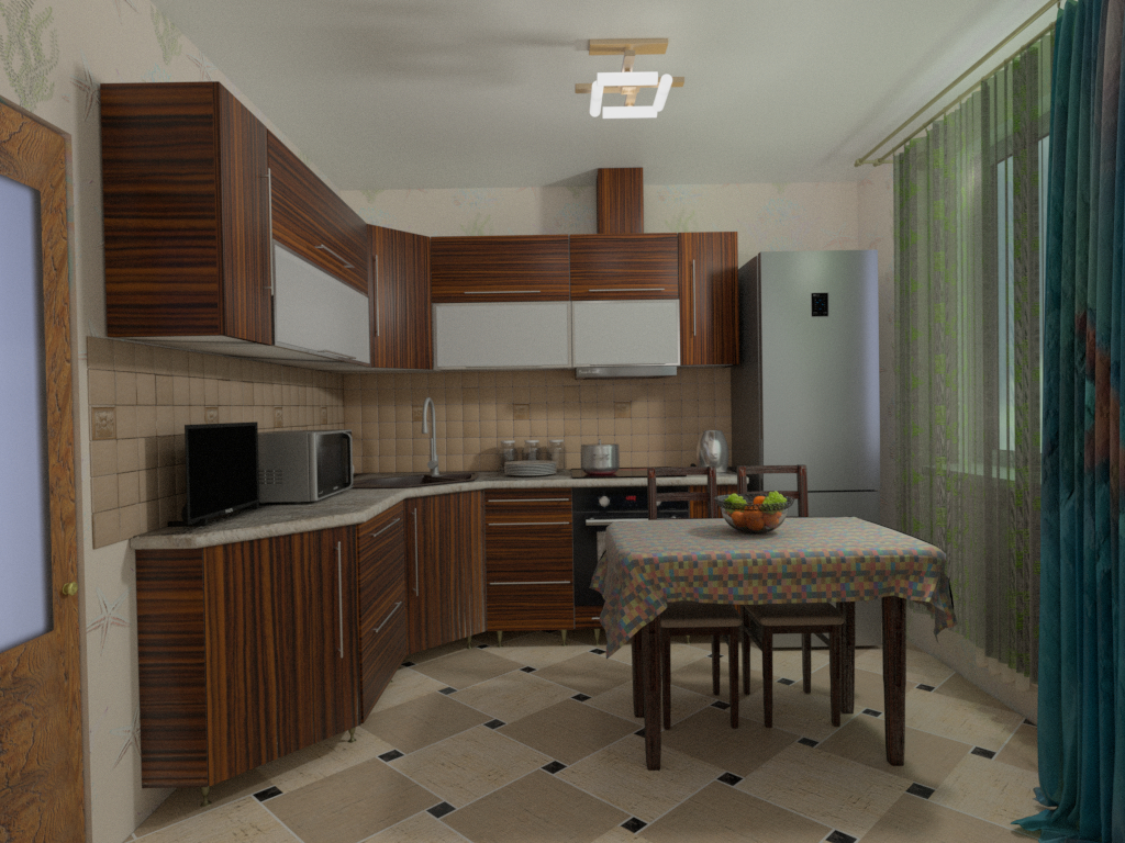 Кухня "ZEZ" в Blender cycles render изображение