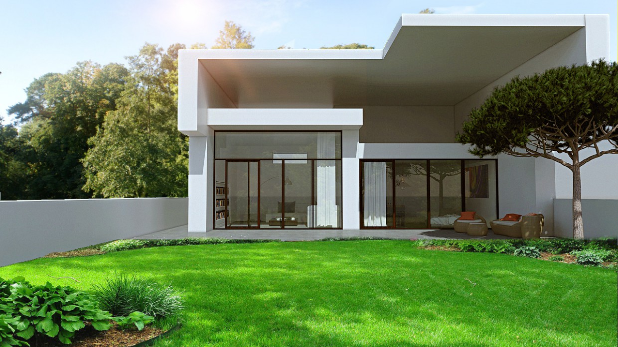 exterior in 3d max mental ray image