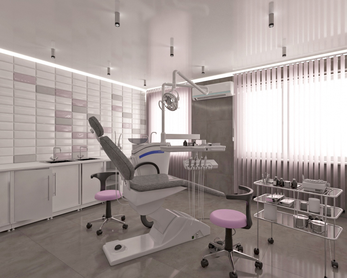दंत चिकित्सा क्लिनिक "दंत चिकित्सा" 3d max vray 3.0 में प्रस्तुत छवि