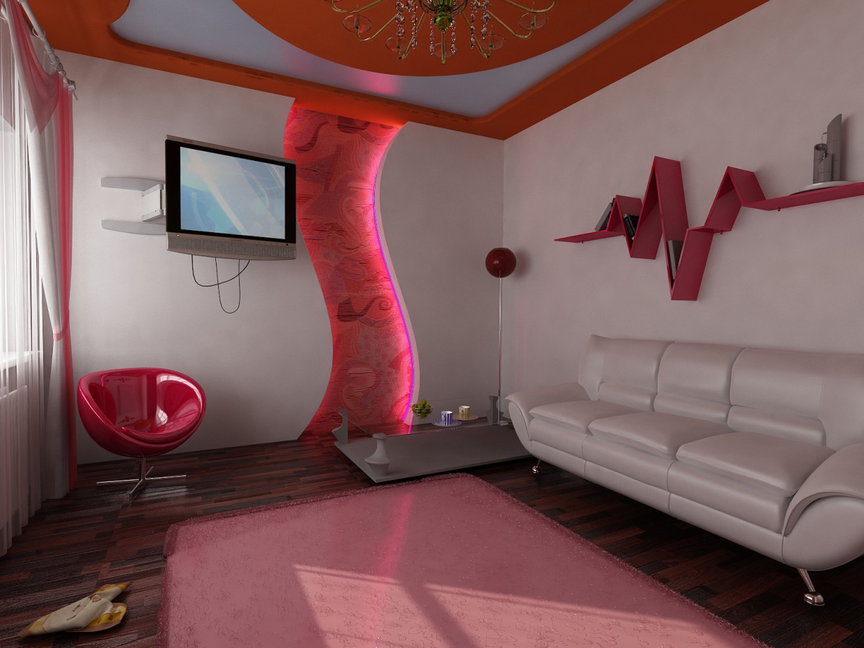 The room in 3d max vray image