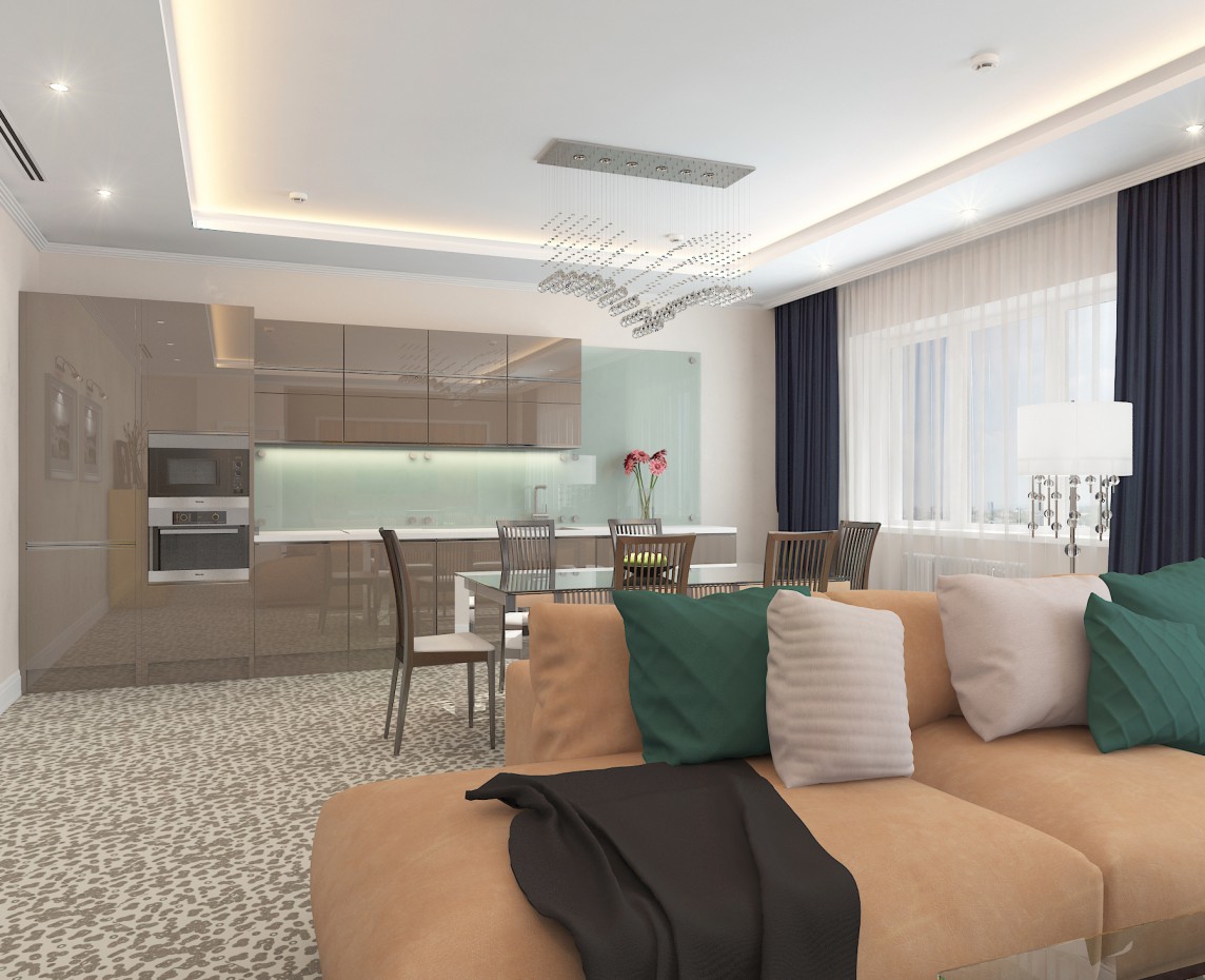 Otel lüks daire in 3d max vray resim